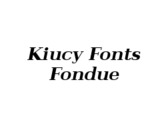 Kiucy Fonts Fondue
