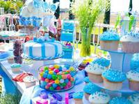 Candy Bar para Bautizo, dulces y reposteria.