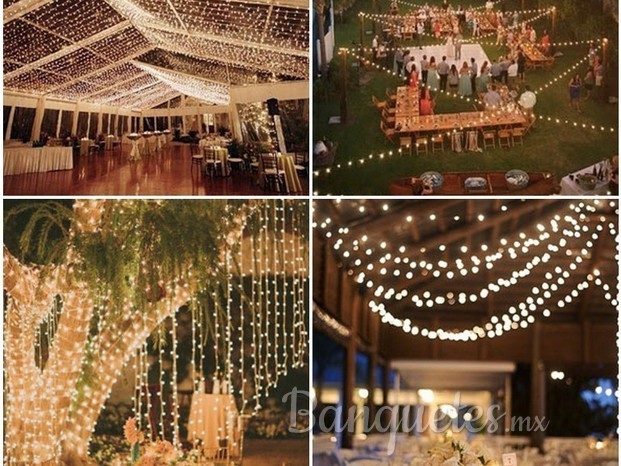 Luces de cuerda para decorar bodas