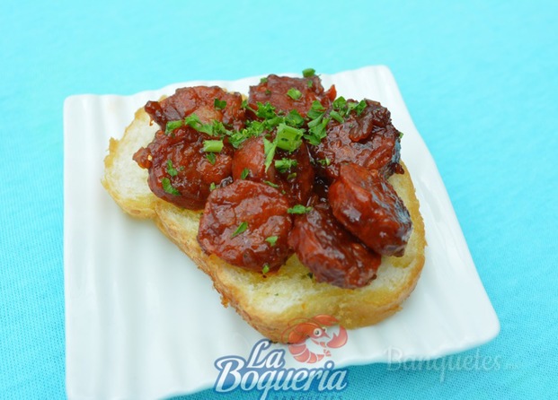 Crostini de chorizo