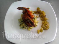 Camarones en costra de tres chiles