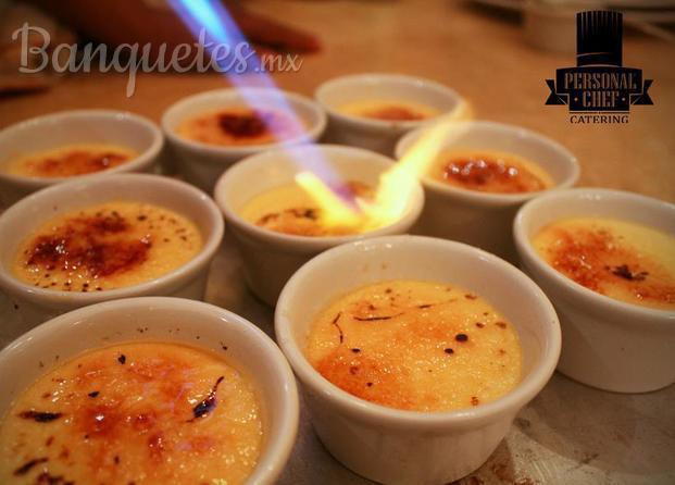 Creme Bruleè de mango y fruta de la pasión