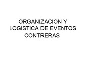 Organización y Logística de Eventos Contreras