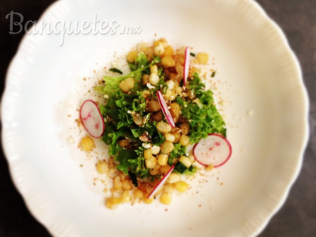 Sopa de miso con elote