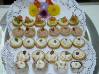 Canapes variedad de mouse