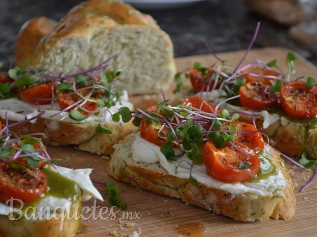 Bruschetta de pan artesanal